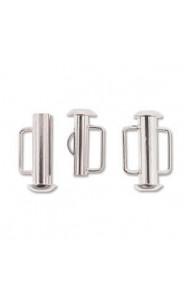 Magnetische schuif sluiting slide bar 16,5mm Zilver